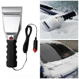 12V Heated Ice Scraper 14' Cord Electric Snow Ice Chip Windshield Window Scraper