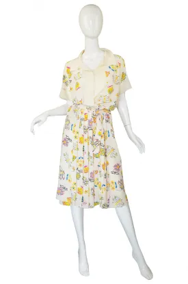 1970s Rare 4 Piece Print Chloe Set