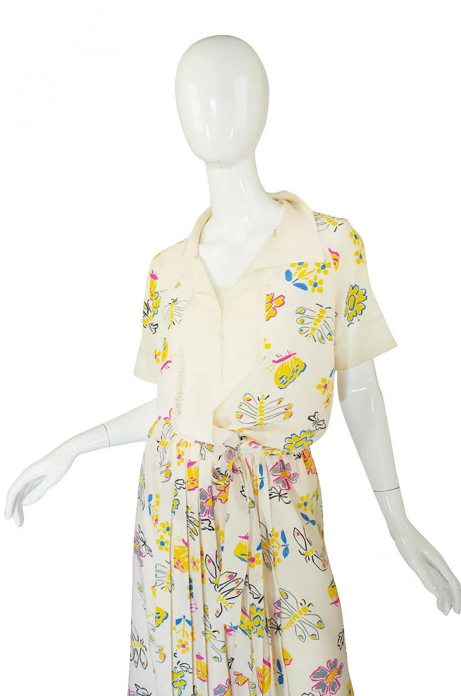 1970s Rare 4 Piece Print Chloe Set