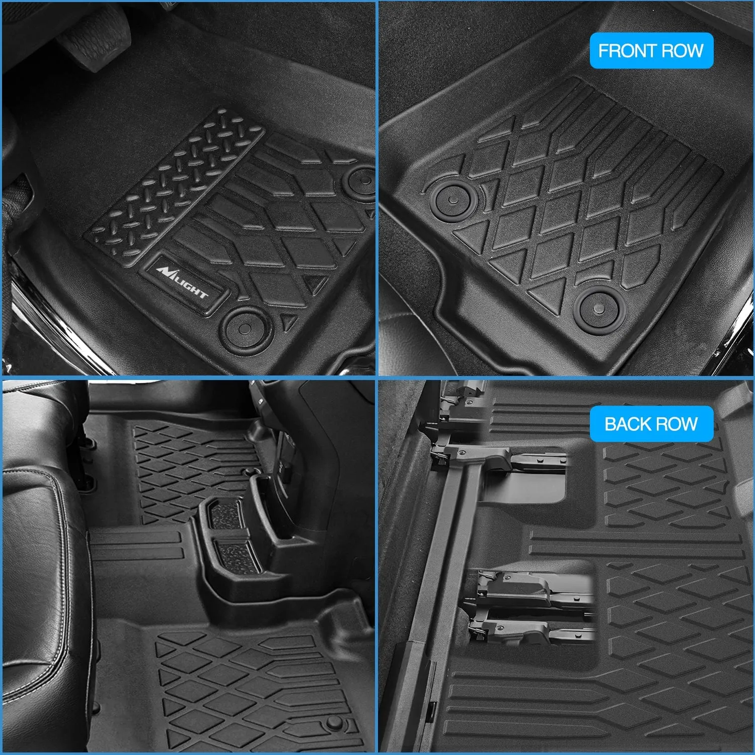 2021-2025 Jeep Wrangler 4XE Hybrid 4 Doors TPE Floor Mats