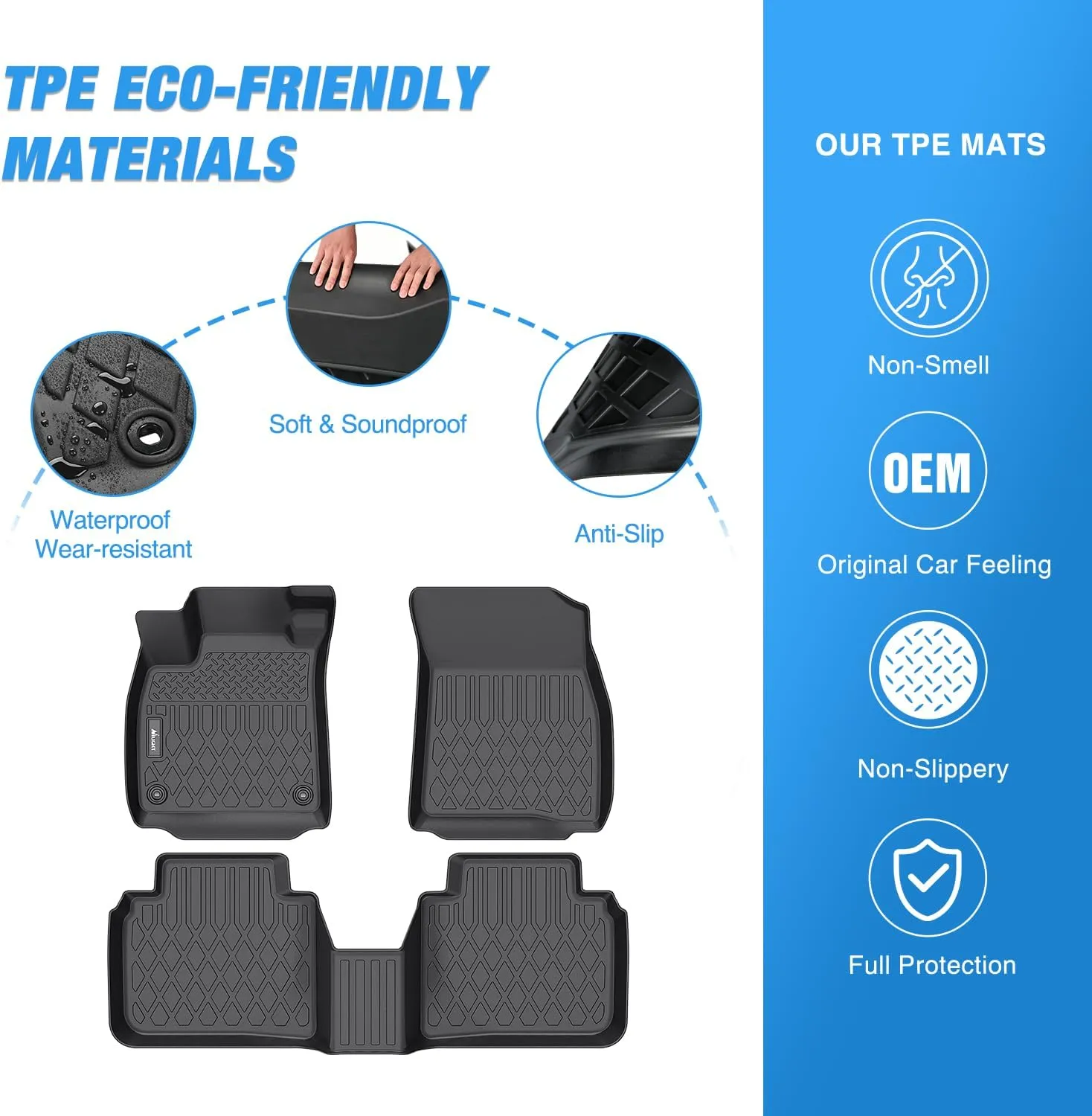 2023 2024 2025 Honda Accord Include Hybrid TPE Floor Mats