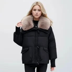 2024 neue lose Damen kurze Jacke Winter Frau Parka Taschen Mantel koreanische Mode weibliche ultraleichte dicke warme Mantel