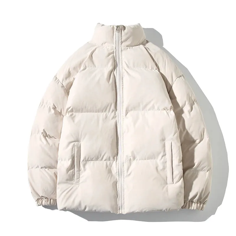 Aidase Winter Jacket Men Parkas Thicken Warm Coat Mens Stand Collar Solid Color Casual Parka Women Fashion New Streetwear 5XL