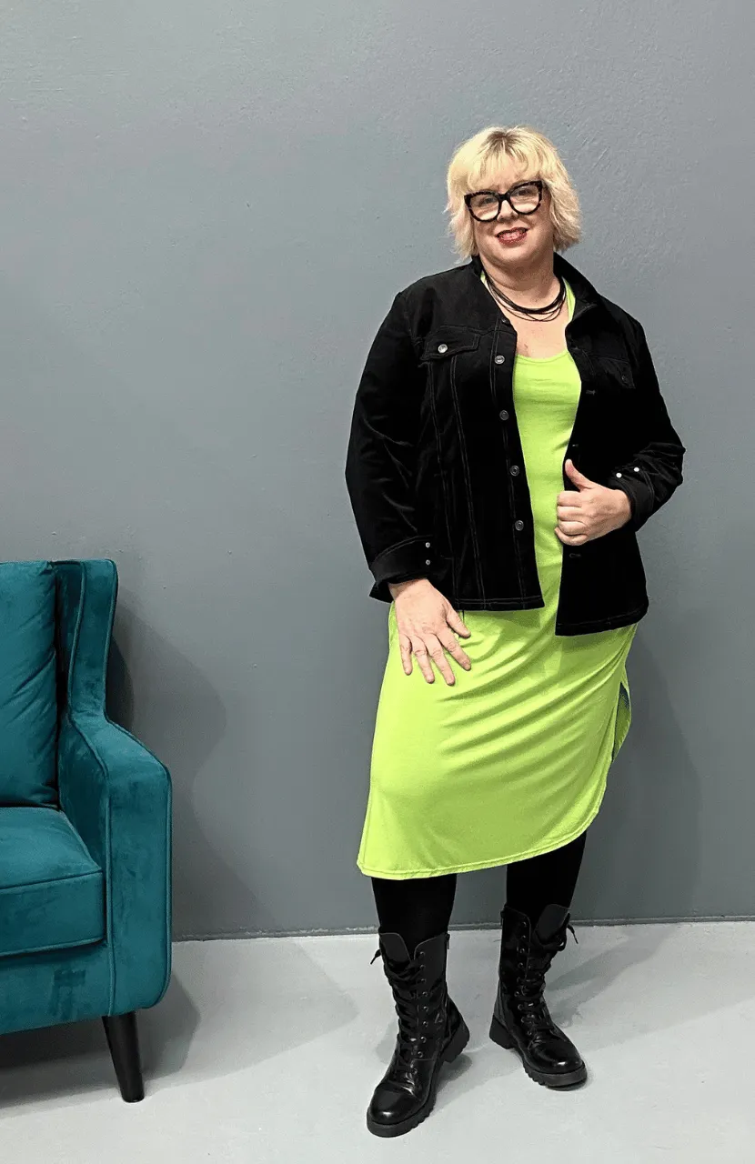 'ALANA' T-Shirt Dress - Lime