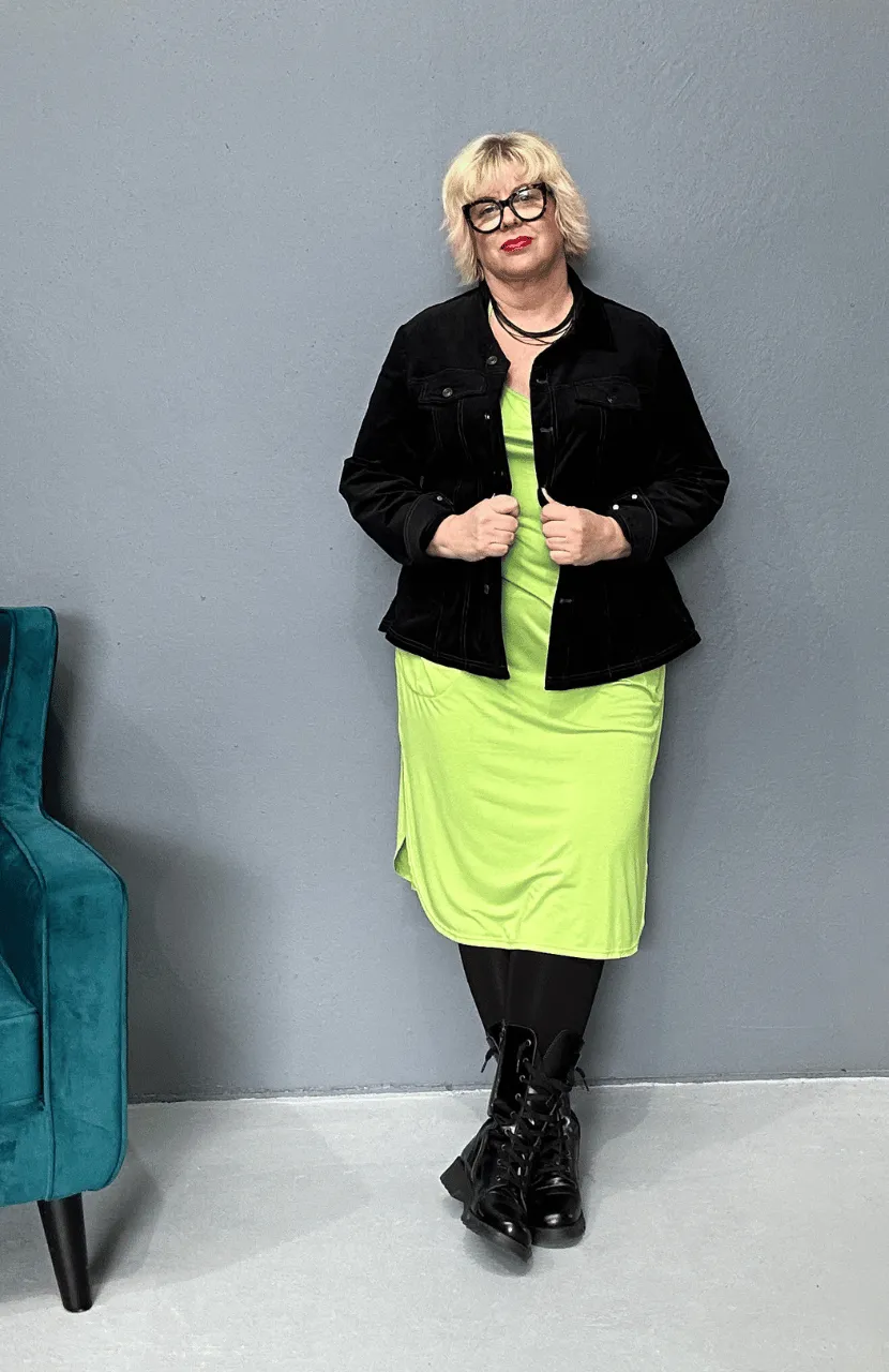 'ALANA' T-Shirt Dress - Lime