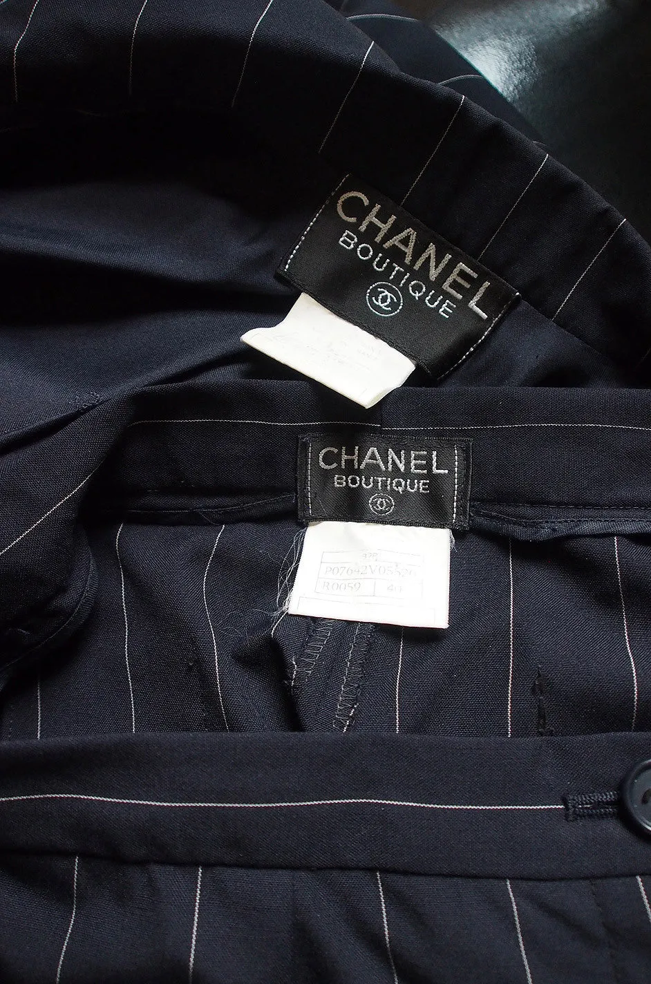 Amazing 1997 Striped Chanel Pant Suit