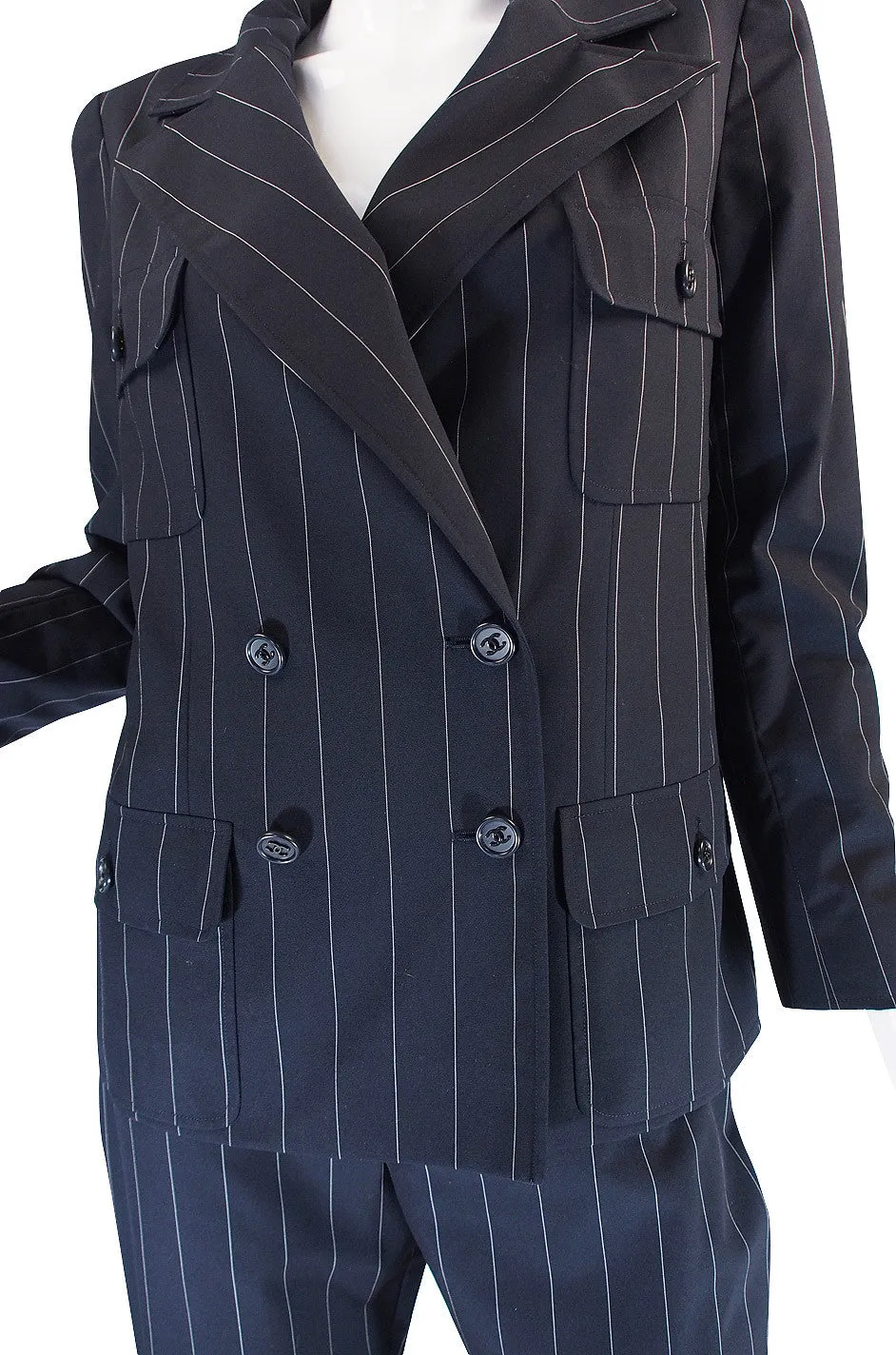 Amazing 1997 Striped Chanel Pant Suit