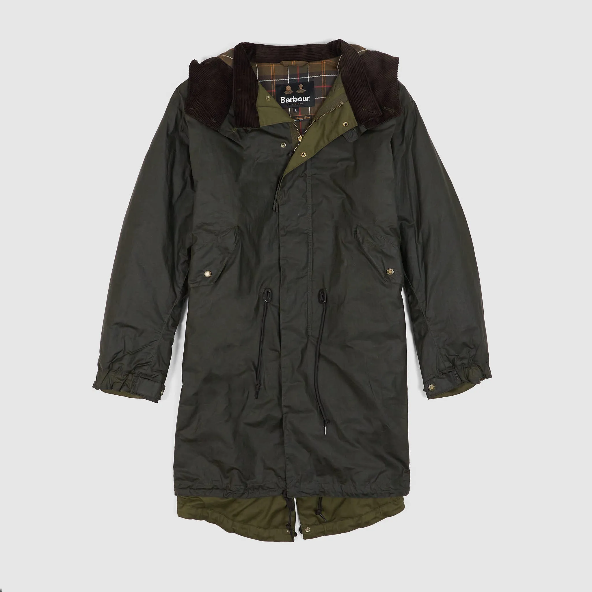 Barbour Waxed Oversized Military Parka