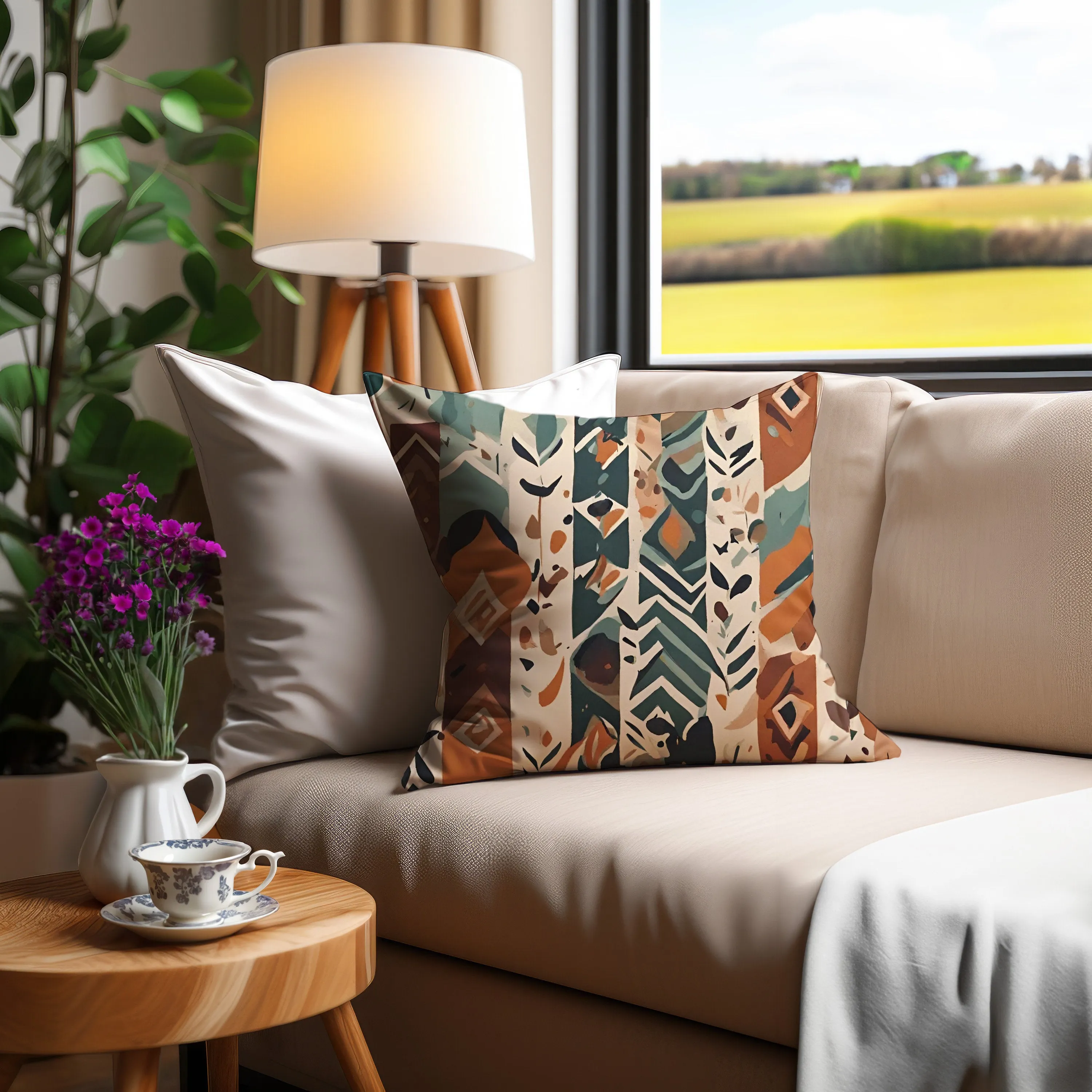 Boho Style Throw Pillow for Home Decor