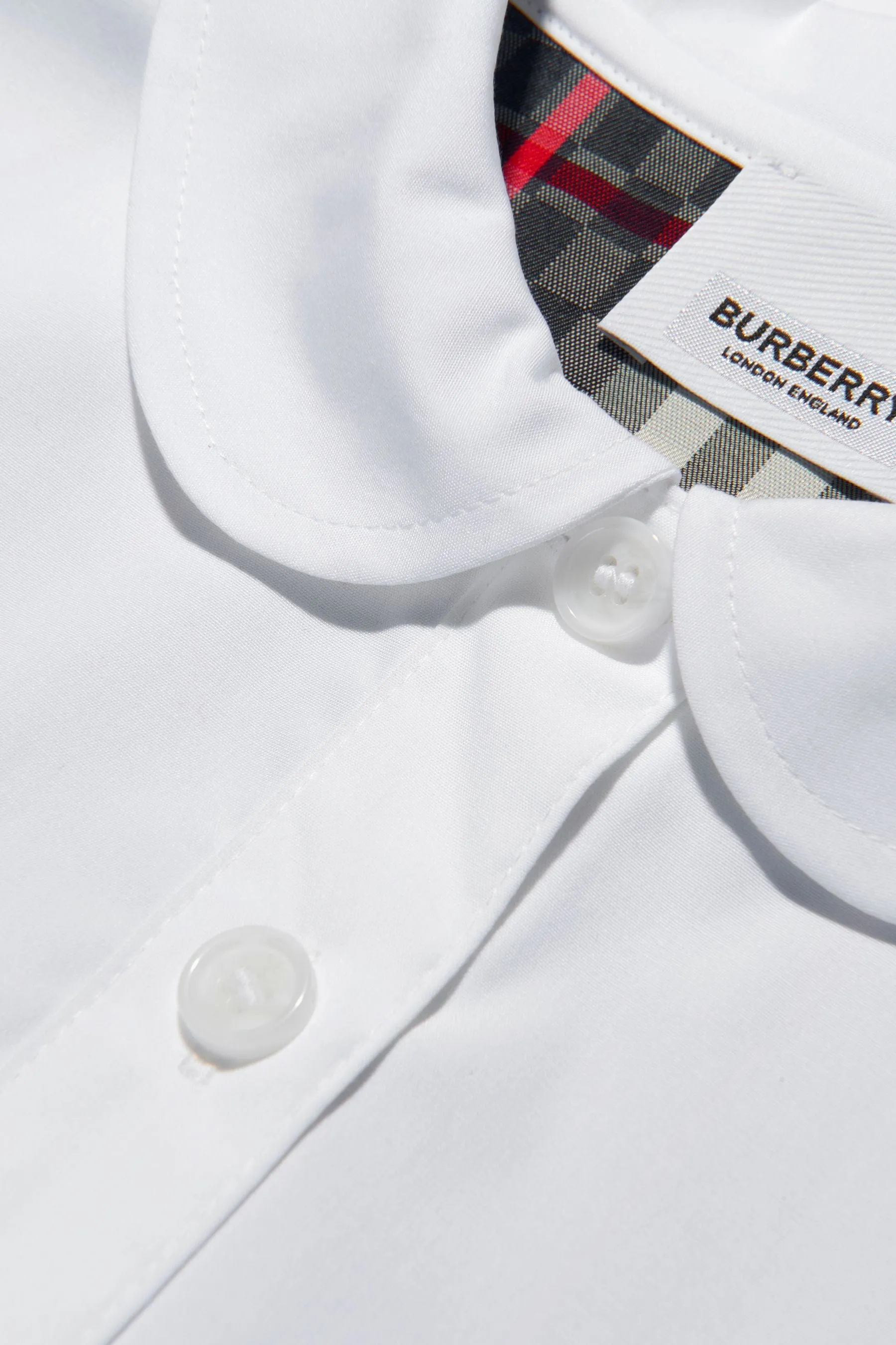 Burberry Girls Cotton Check Panel Dress