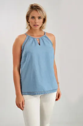 Chambray Swing Vest Top