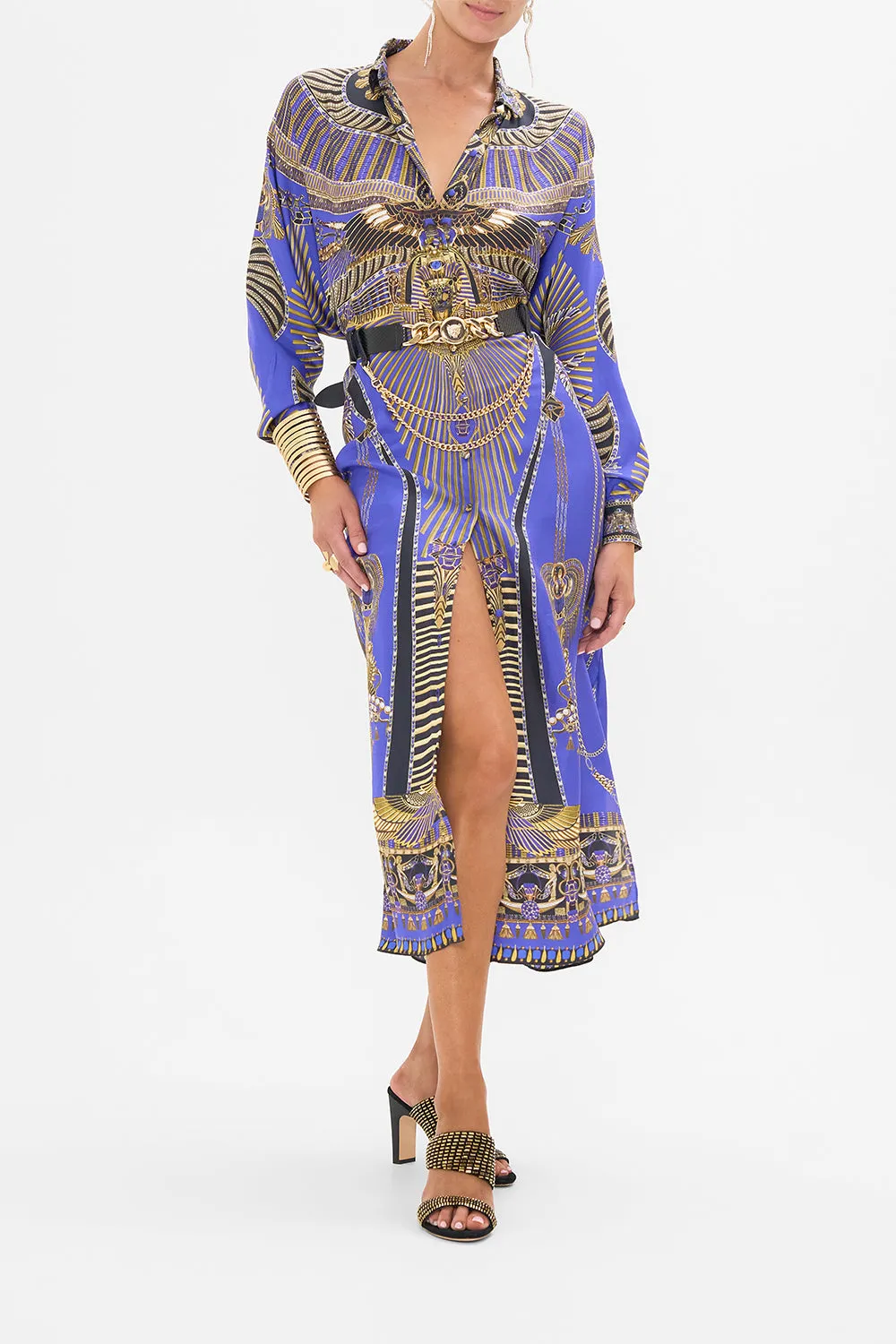 COLLARED BUTTON THROUGH DRESS MY FAIR PHARAOH