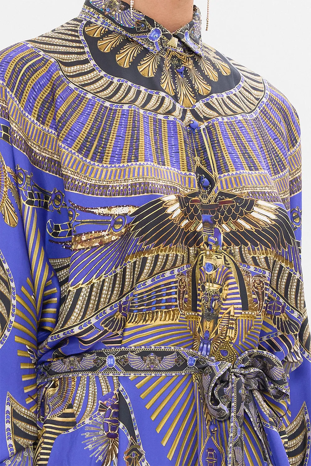 COLLARED BUTTON THROUGH DRESS MY FAIR PHARAOH