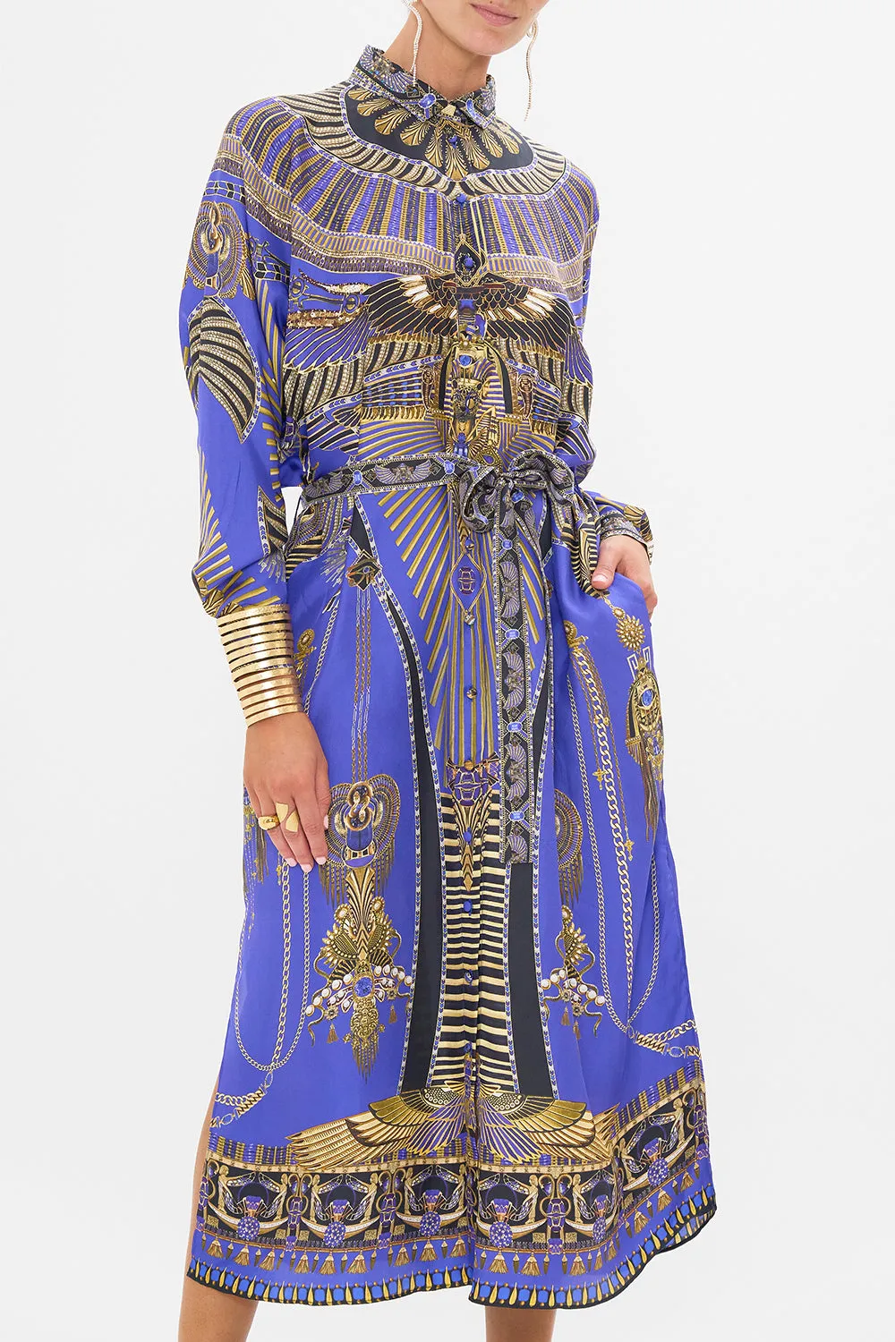 COLLARED BUTTON THROUGH DRESS MY FAIR PHARAOH