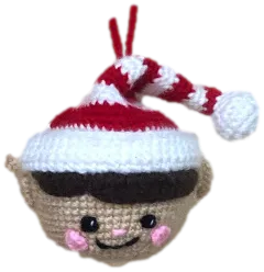 Crocheted Ornament Set "Elf, Fawn, Snowman, Bear"