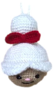 Crocheted Ornament Set "Santa Claus, Mrs. Claus, Reindeer, Polar Bear"