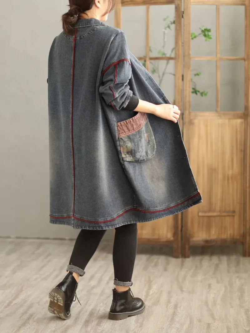 Denim Long Sleeves Shirt Dress
