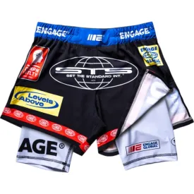 Engage Racer 2-in-1 Hybrid Shorts - Black