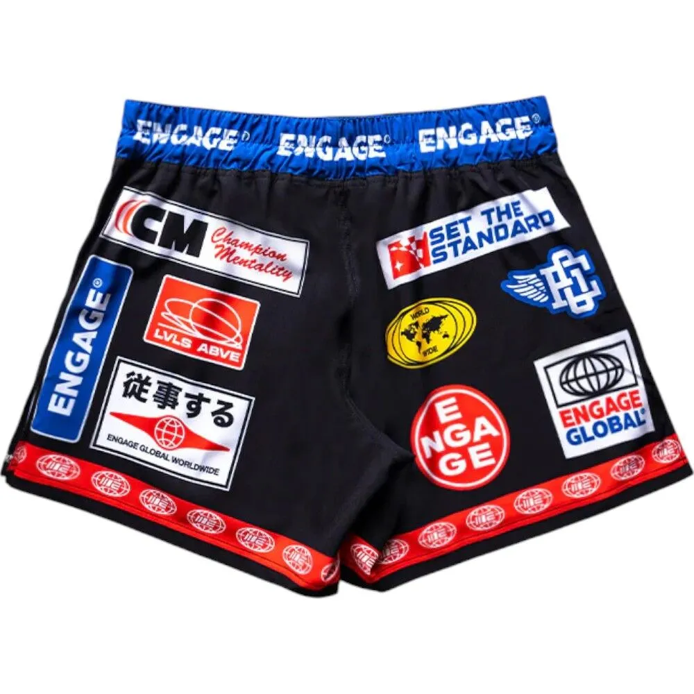 Engage Racer MMA Hybrid Shorts - Black