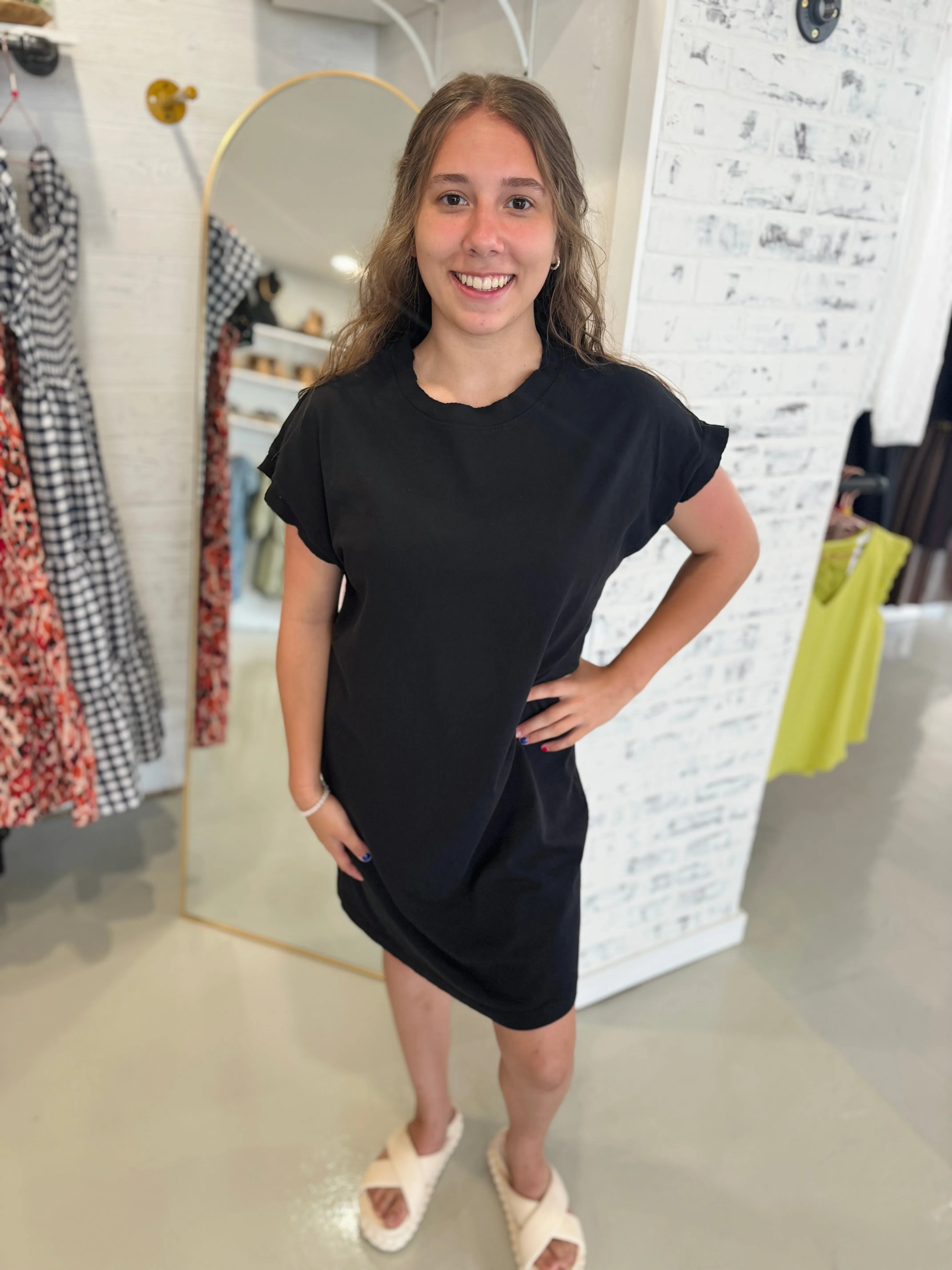 Everyday Perfection Mineral Washed Tshirt Dress