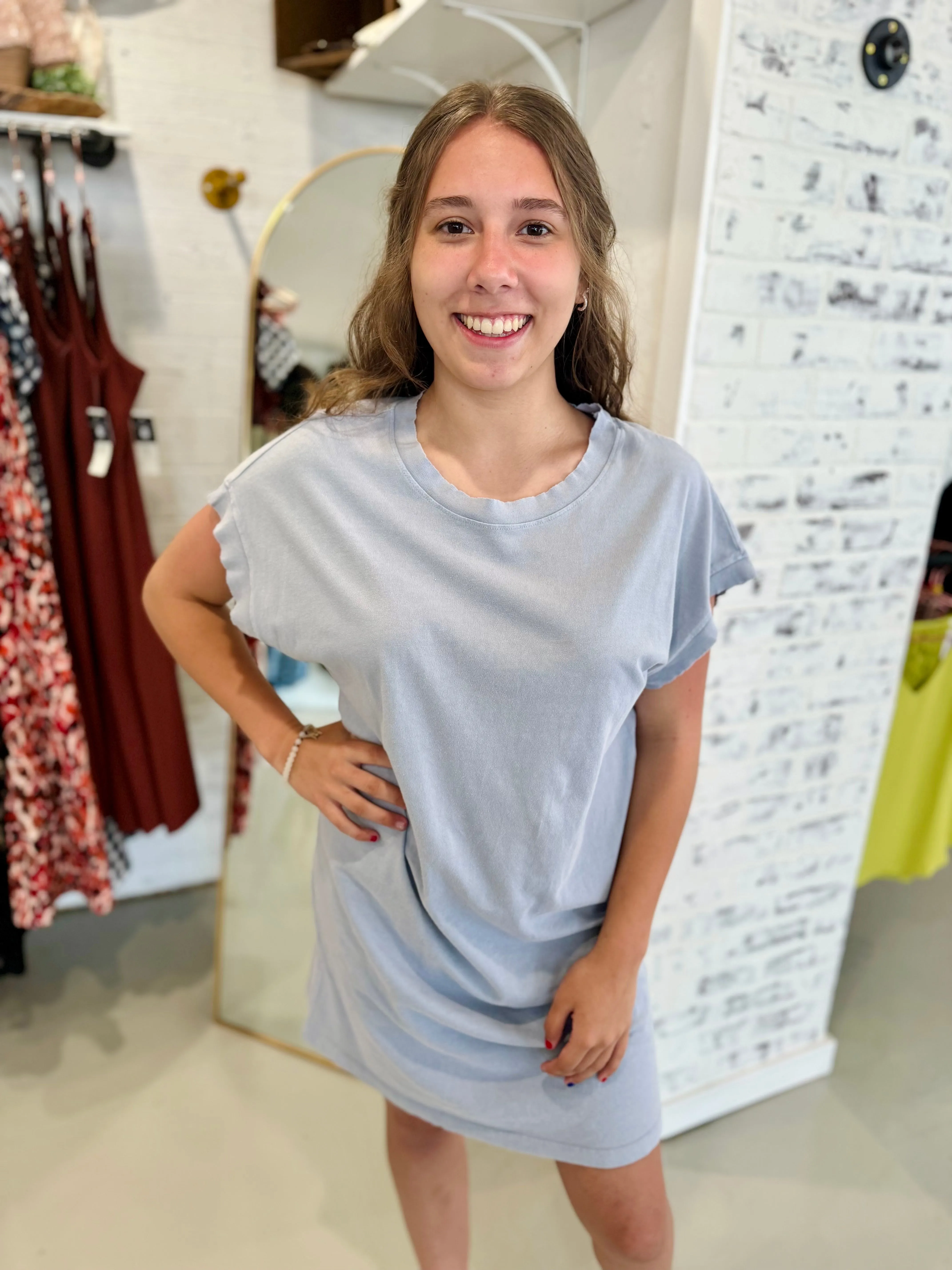 Everyday Perfection Mineral Washed Tshirt Dress