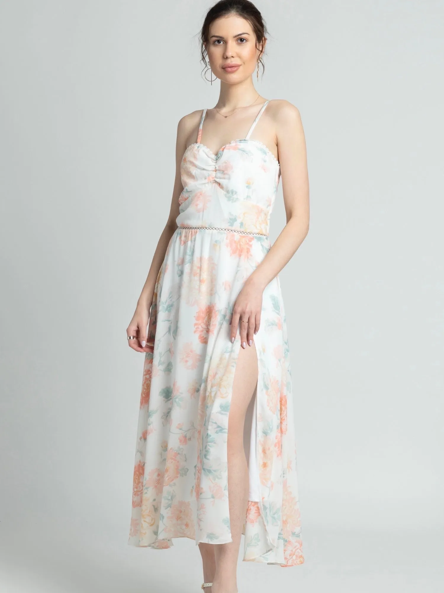 Exquisite Ivory Sweetheart Midi Dress
