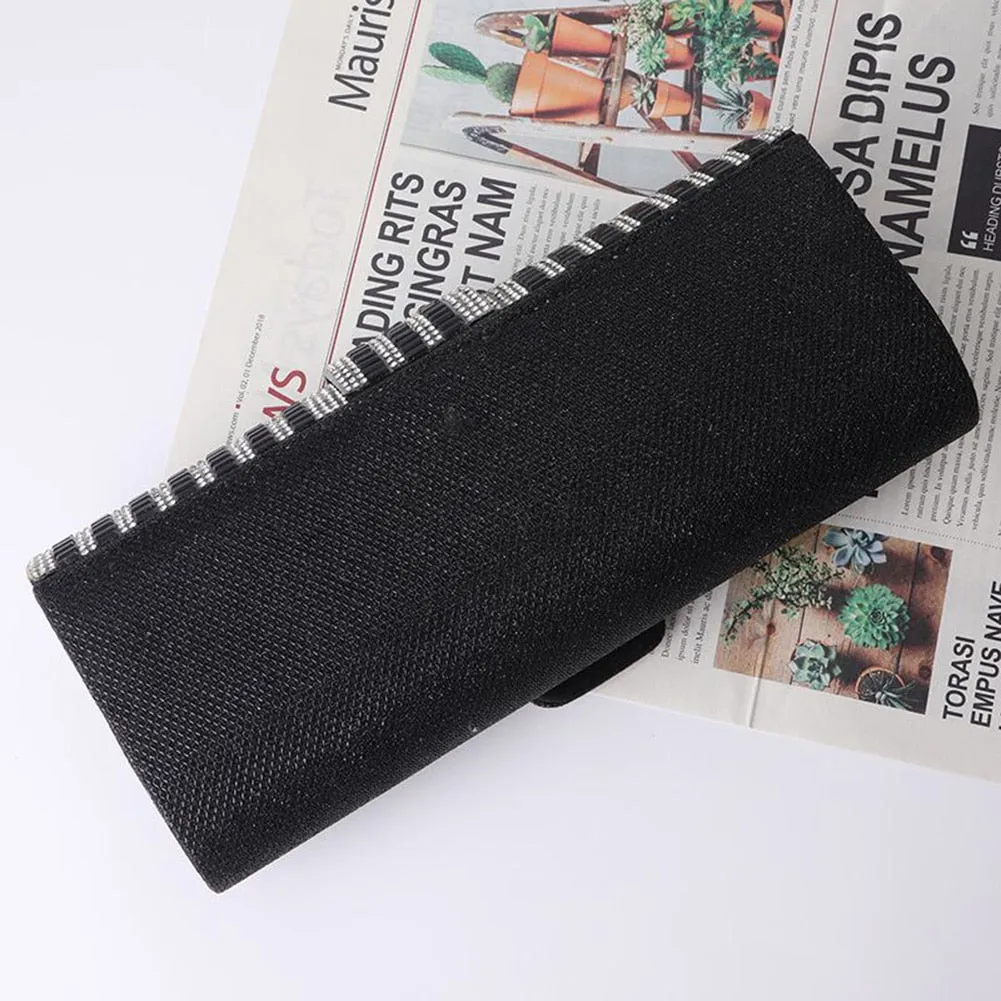 Exquisite Rhinestone Clutch with Shoulder Chain