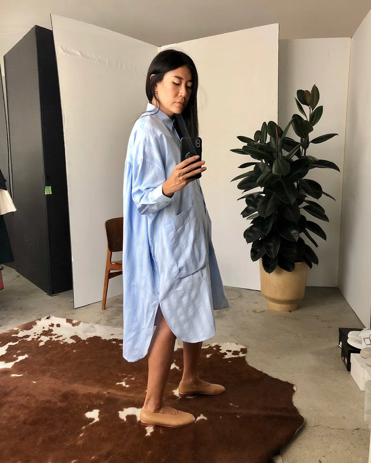 Friendship Shirt Dress in Blue