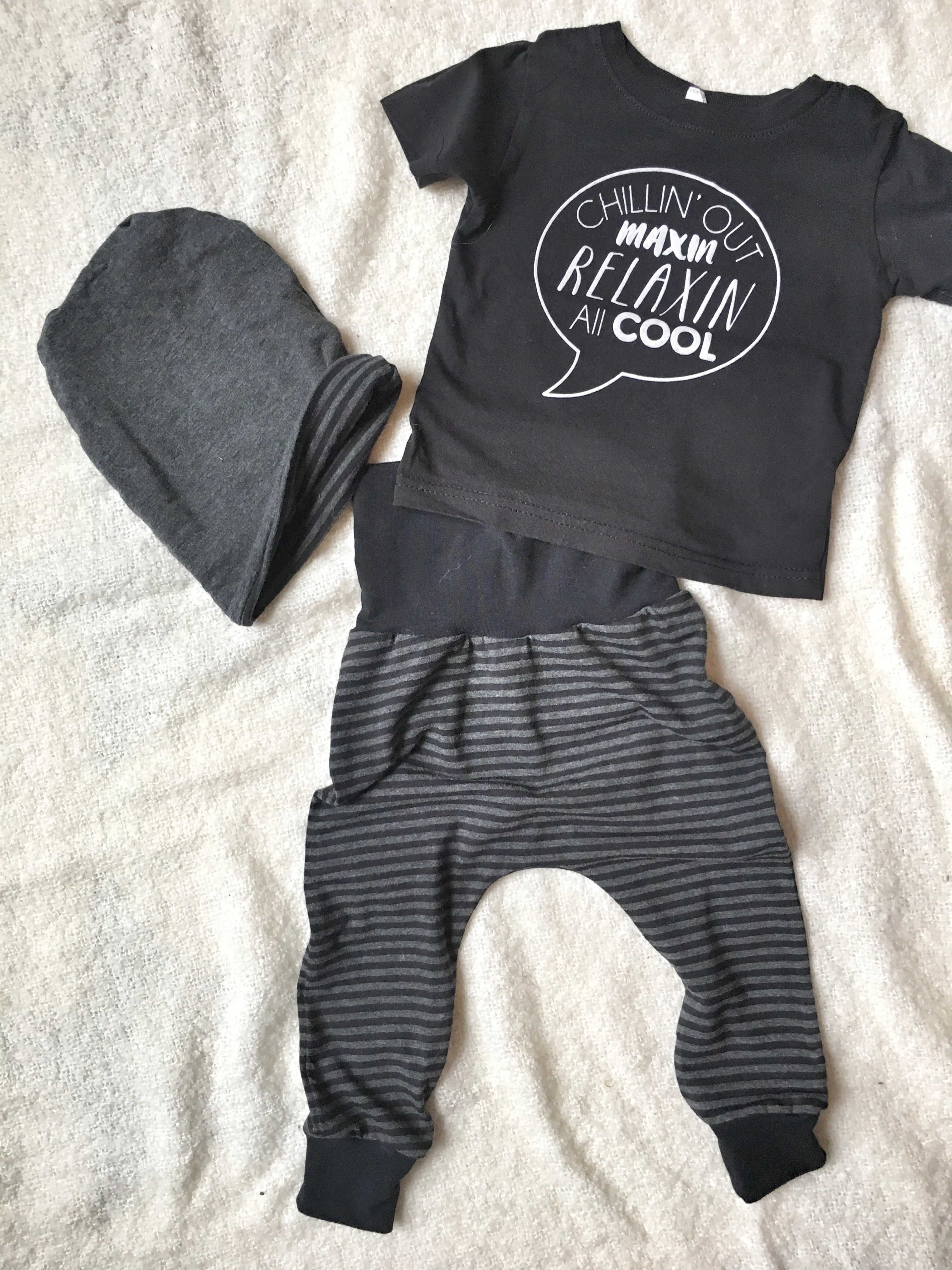 Grey & Black Stripe Harems