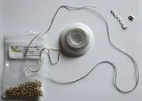 Hand Knit Jewelry Kits - Fantasy Fan Necklace - Yellow, Violet, and Silver