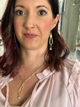 Hatsheput Tear Drop Flower  Pendant