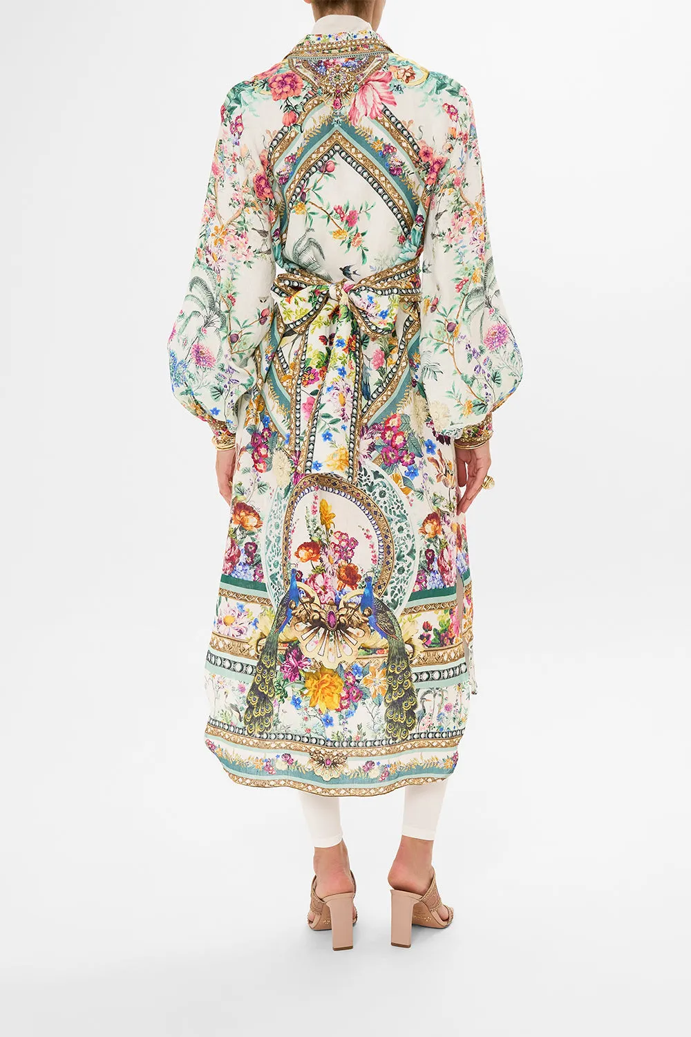 HIGH LOW MIDI SHIRT DRESS PLUMES AND PARTERRES