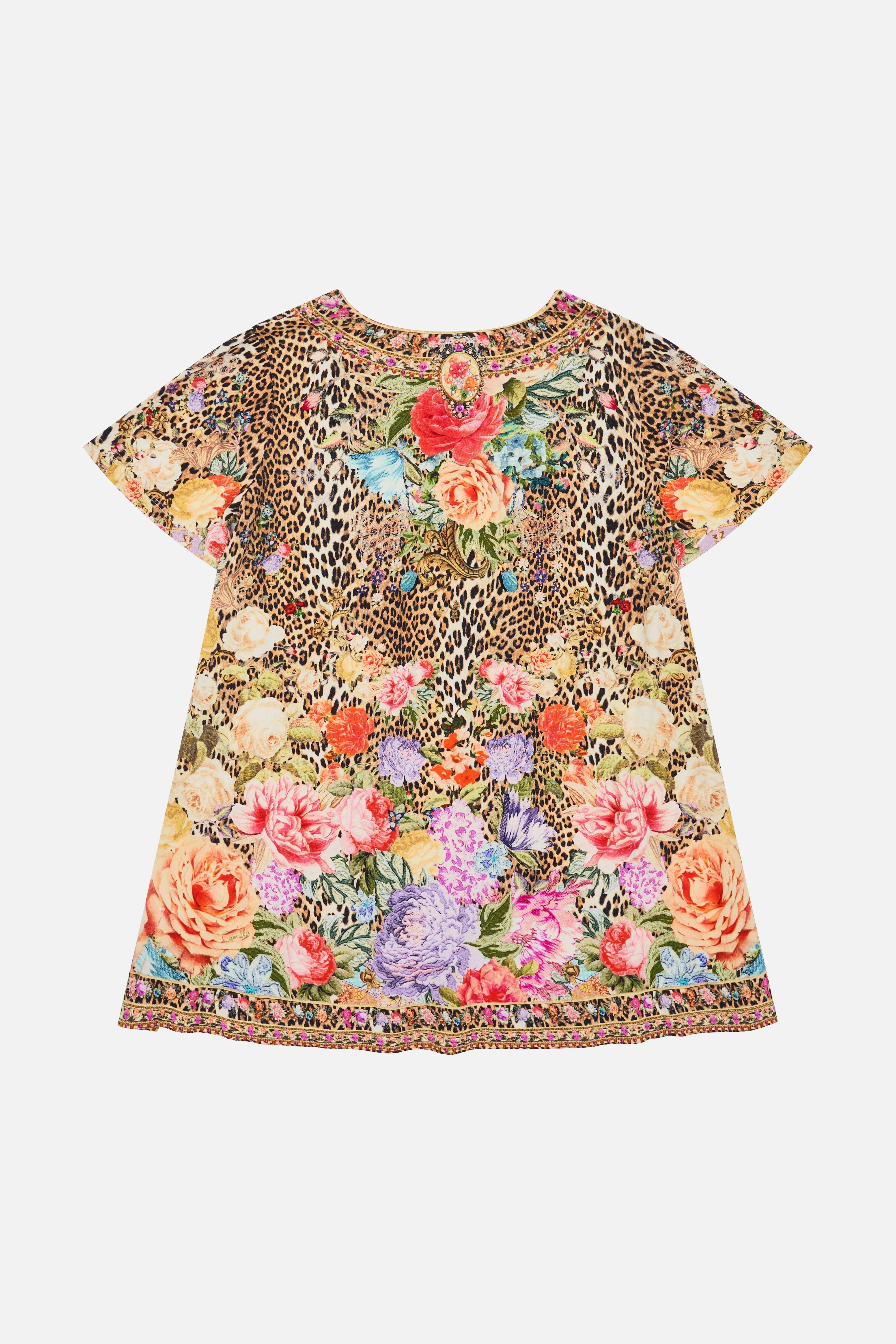 KIDS T-SHIRT DRESS WITH FLARE HEM 4-10 HEIRLOOM ANTHEM