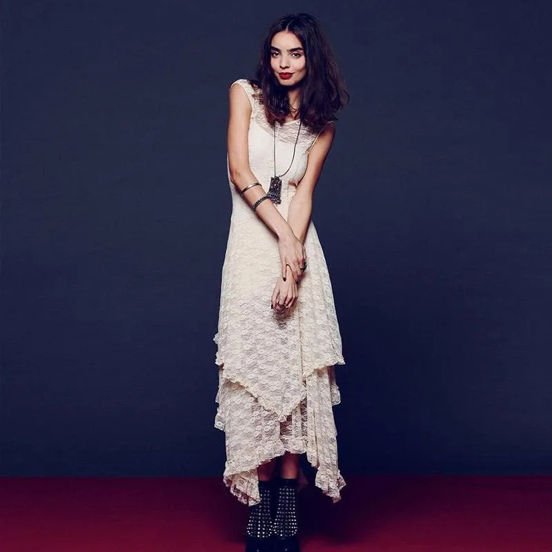 Layered Irregular Lace Bohemian Dresses