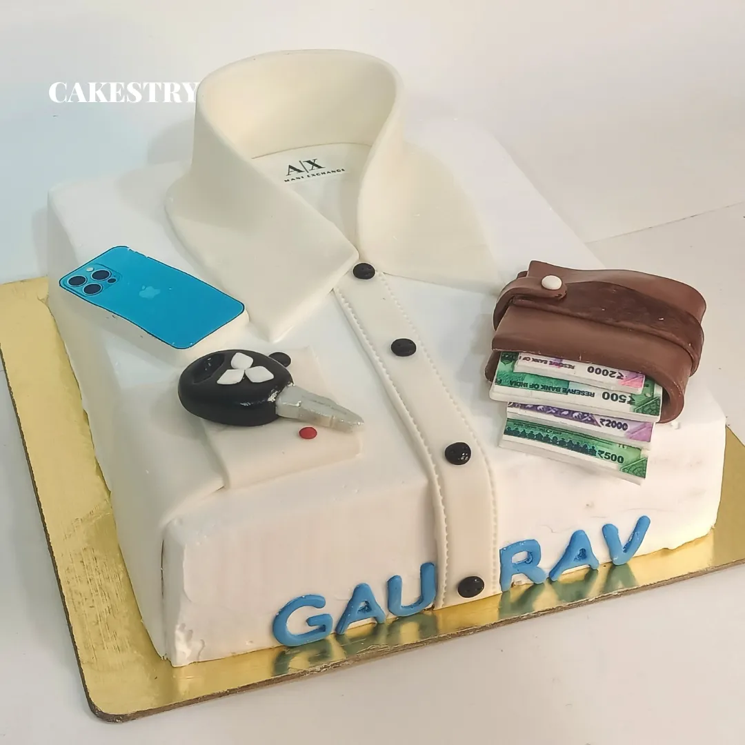Men In White Theme 2kg Cake