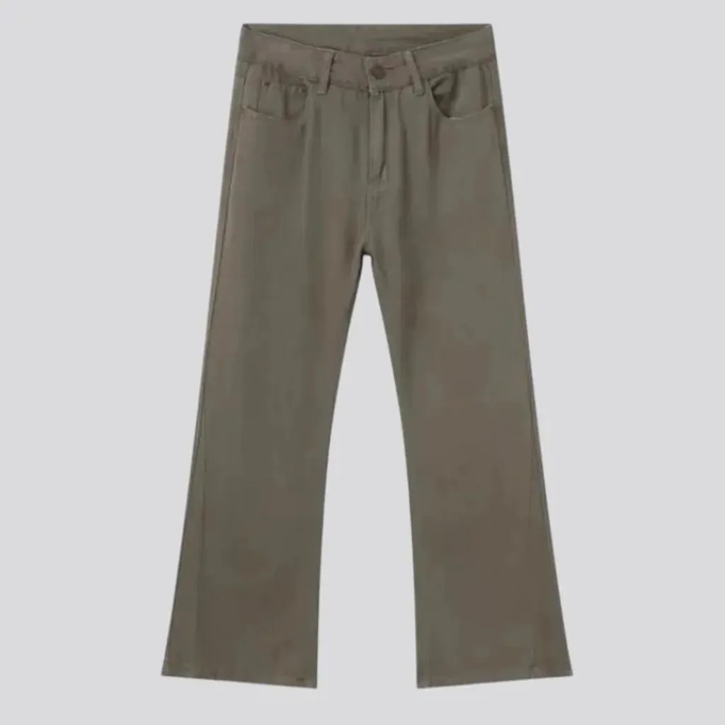 Mid-waist bootcut men's jeans