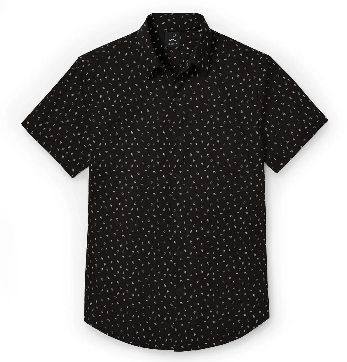 Pure Cotton - Short Sleeve - Midnight Leaves