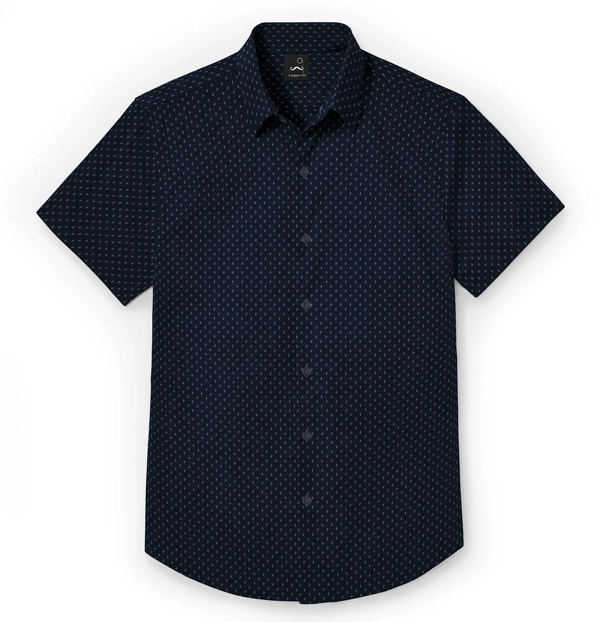 Pure Cotton - Short Sleeve - Navy Knot