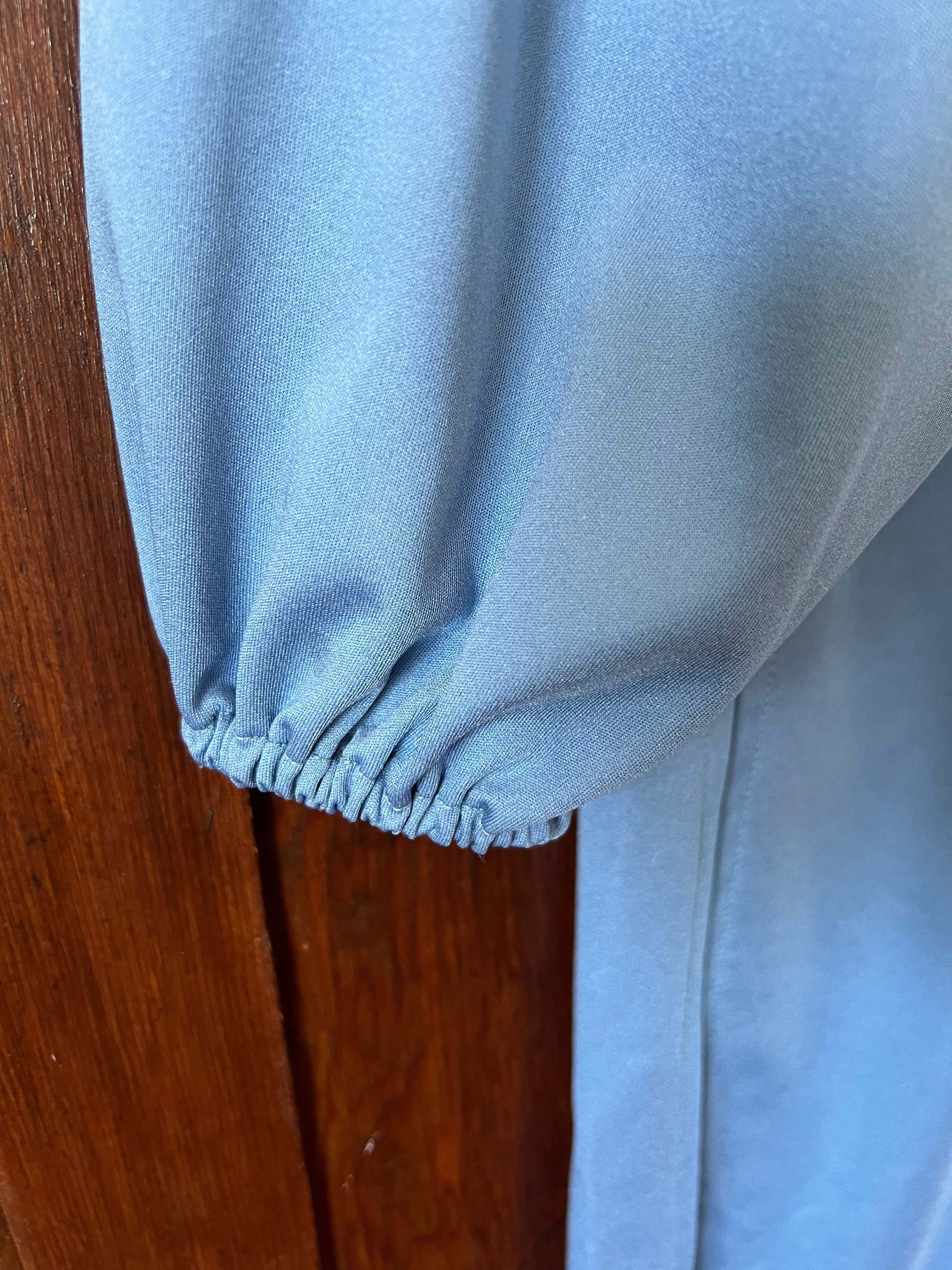 RARE Vintage 70's Powder Blue Tunic & Pant Set (Medium)