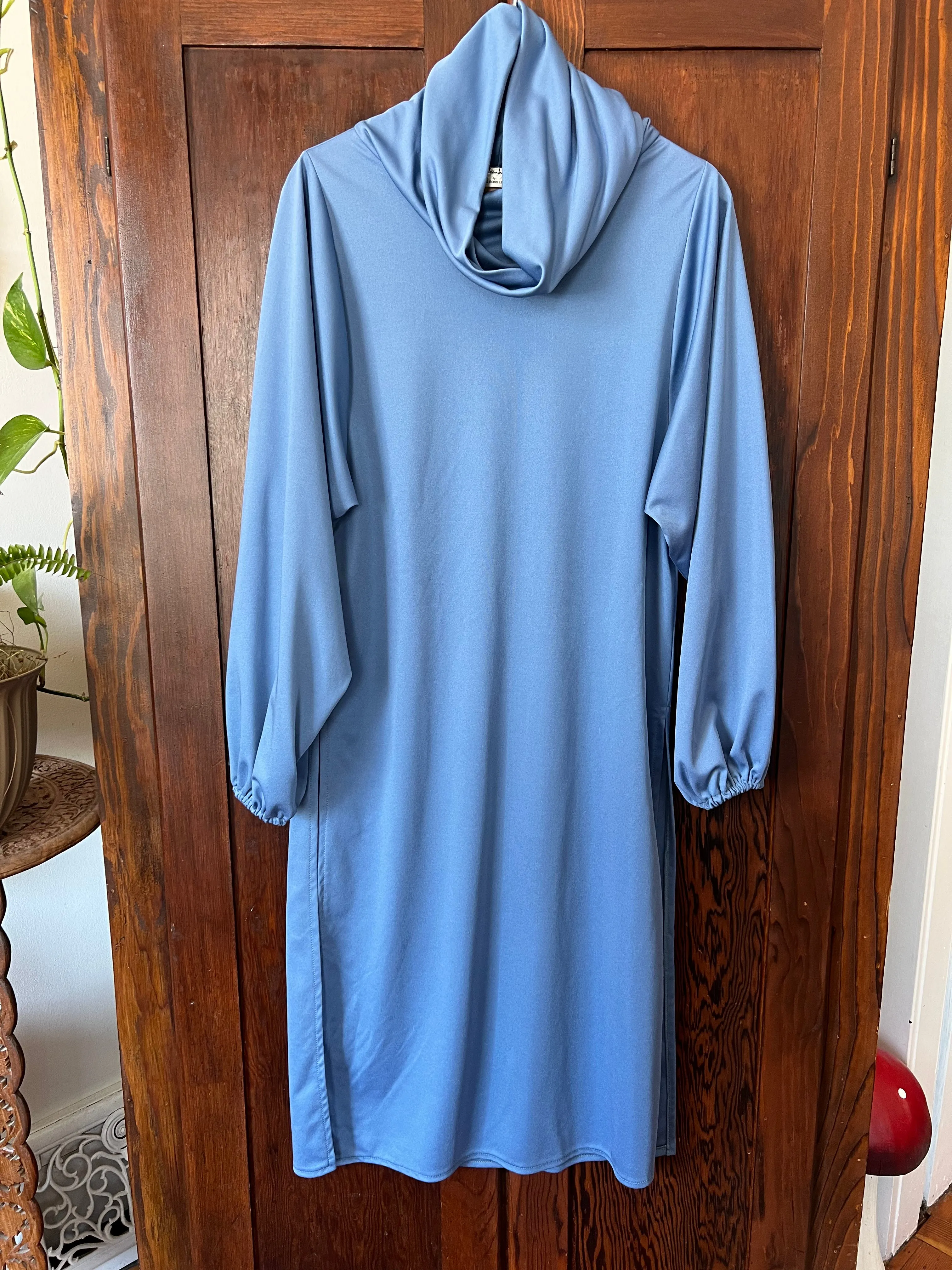 RARE Vintage 70's Powder Blue Tunic & Pant Set (Medium)