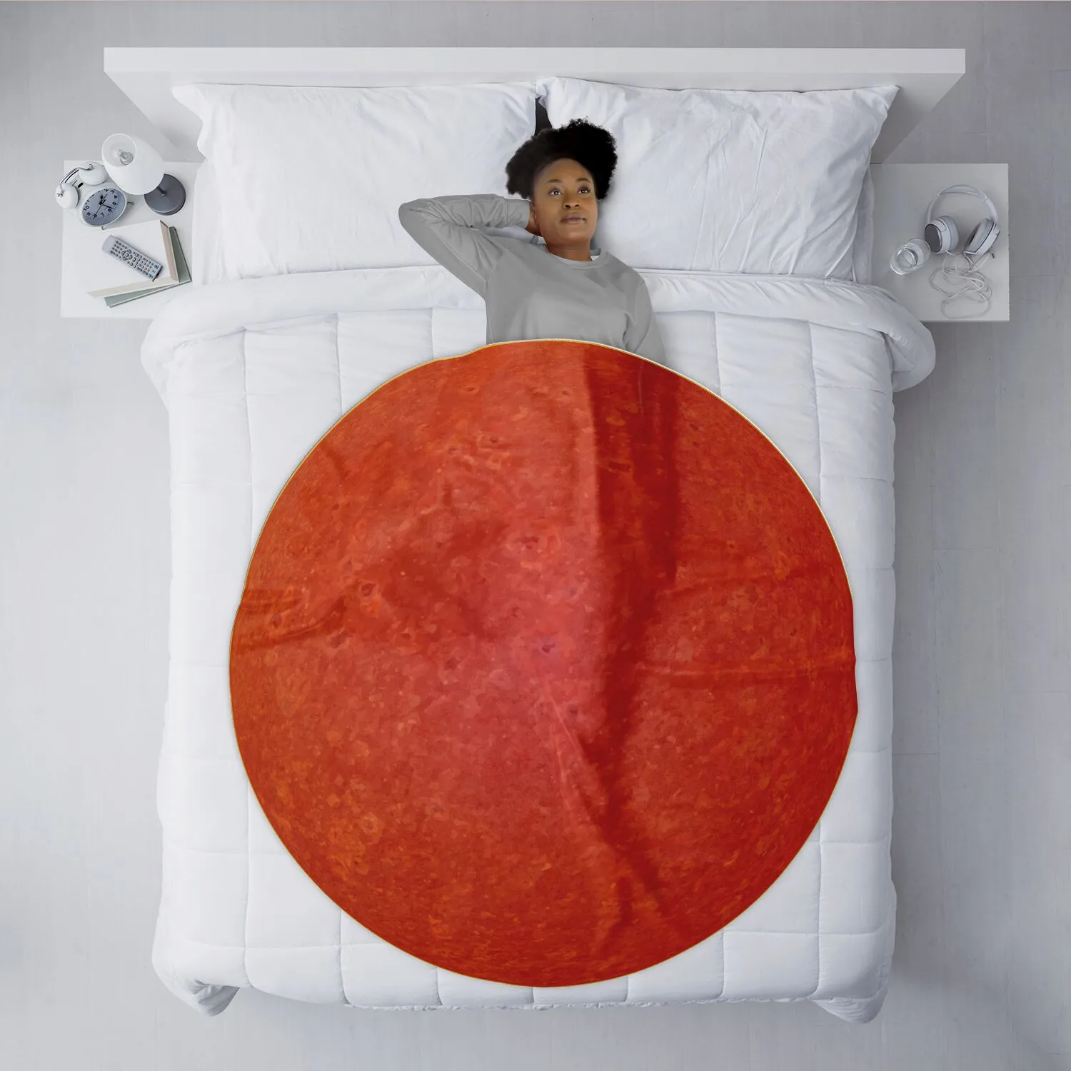 Red Planet Round Blanket