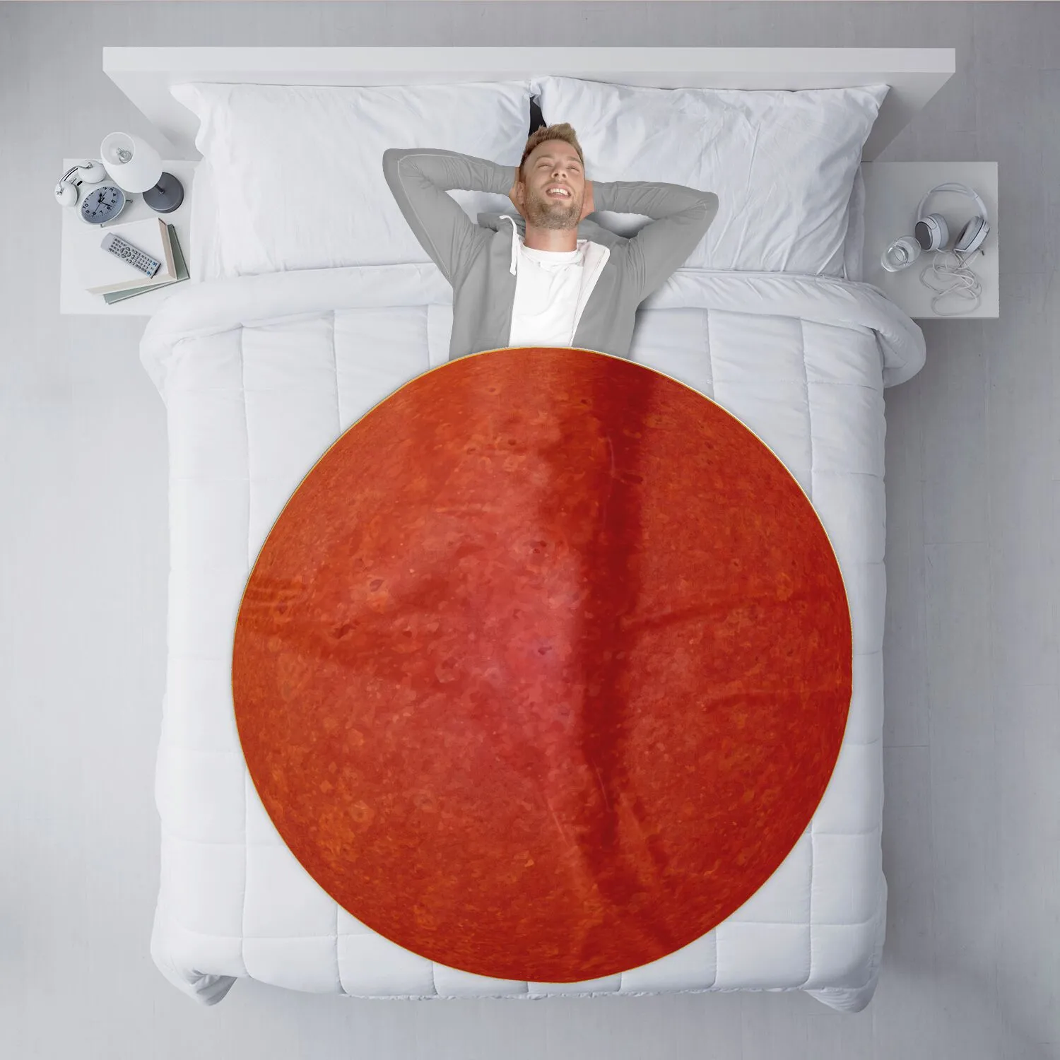 Red Planet Round Blanket