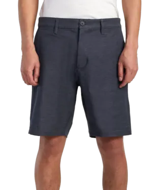 RVCA Mens Denim Heather Back In Hybrid Short