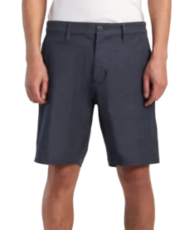 RVCA Mens Denim Heather Back In Hybrid Short