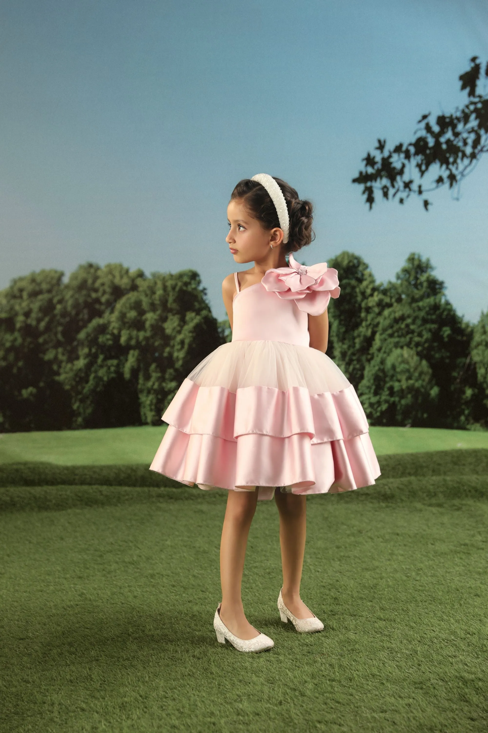 Satin Flower Dress