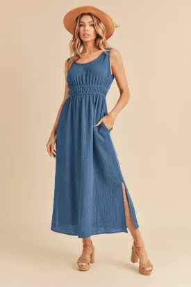 Sleeveless Empire Waist Midi Dress