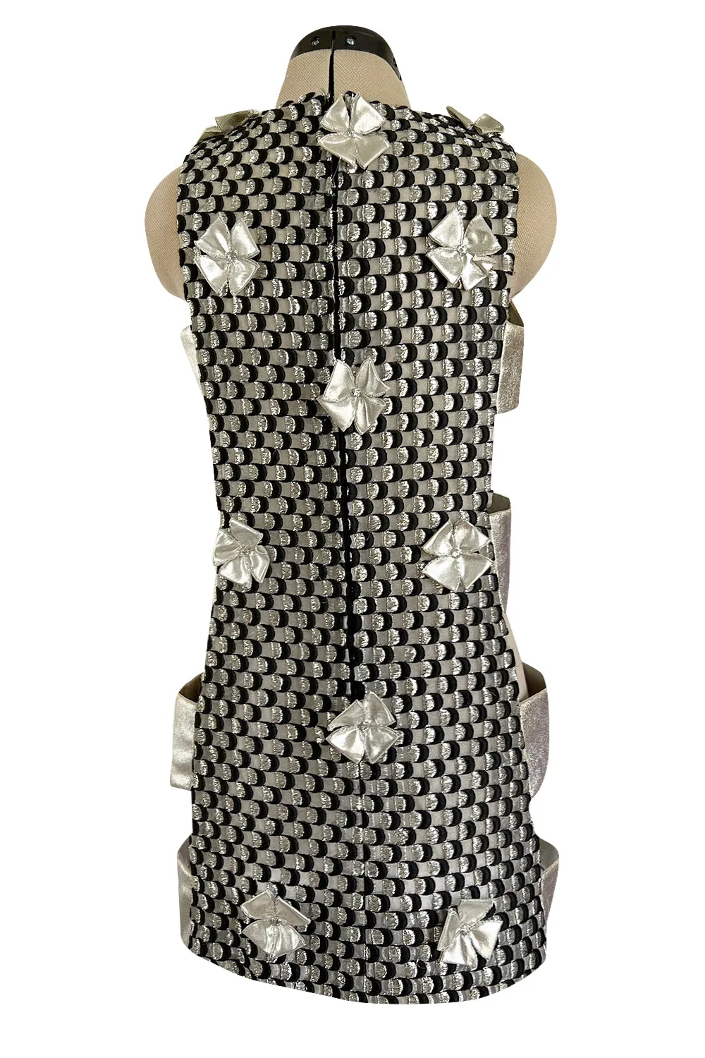 Spring 1966 Marc Vaughan Couture Silver 'Cubic' Pant & Open Side Tunic Mini Set