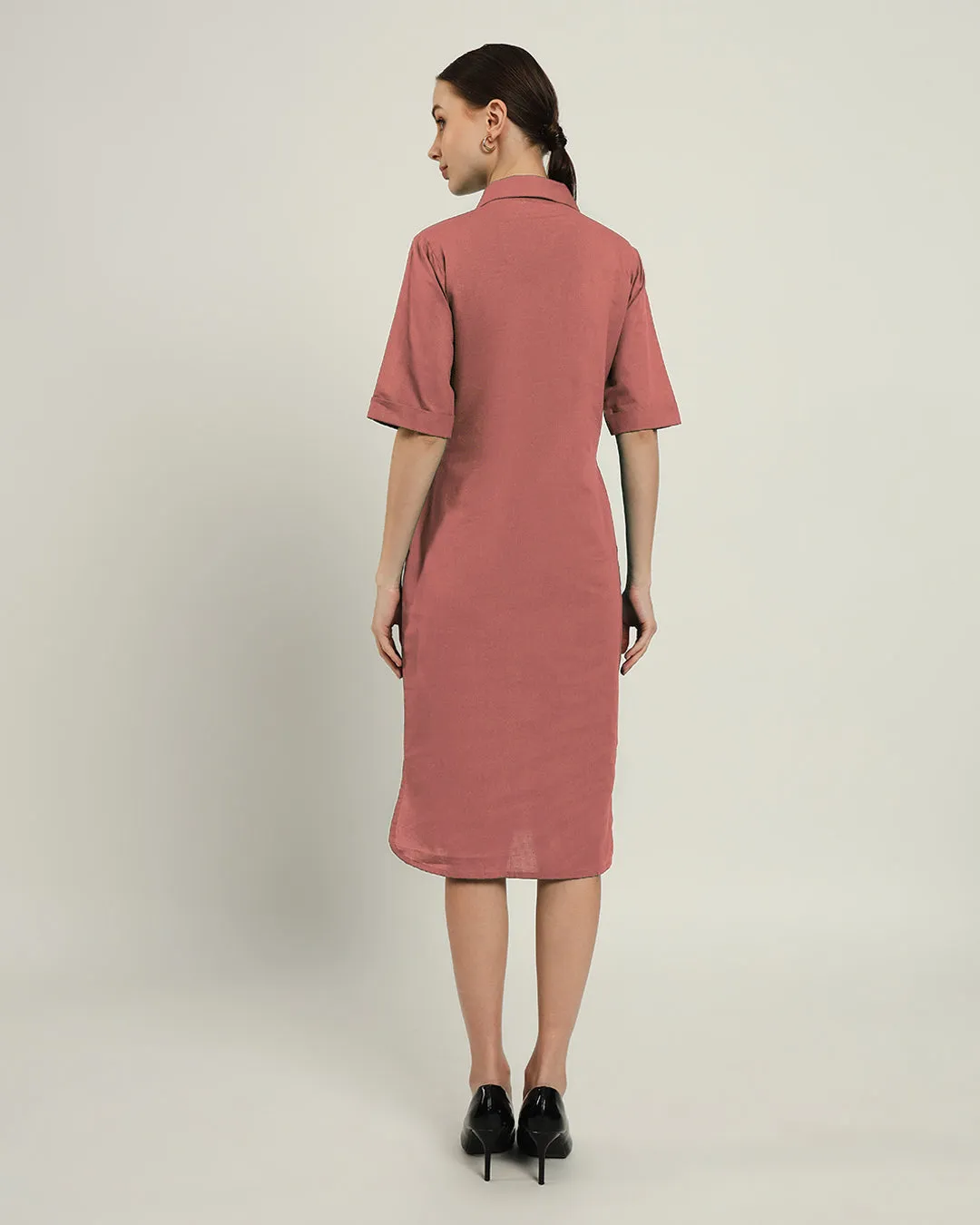 The Tampa Ivory Pink Cotton Dress