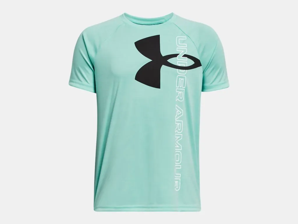 Under Armour Boys Tech Split Log Hybrid SS Tshirt