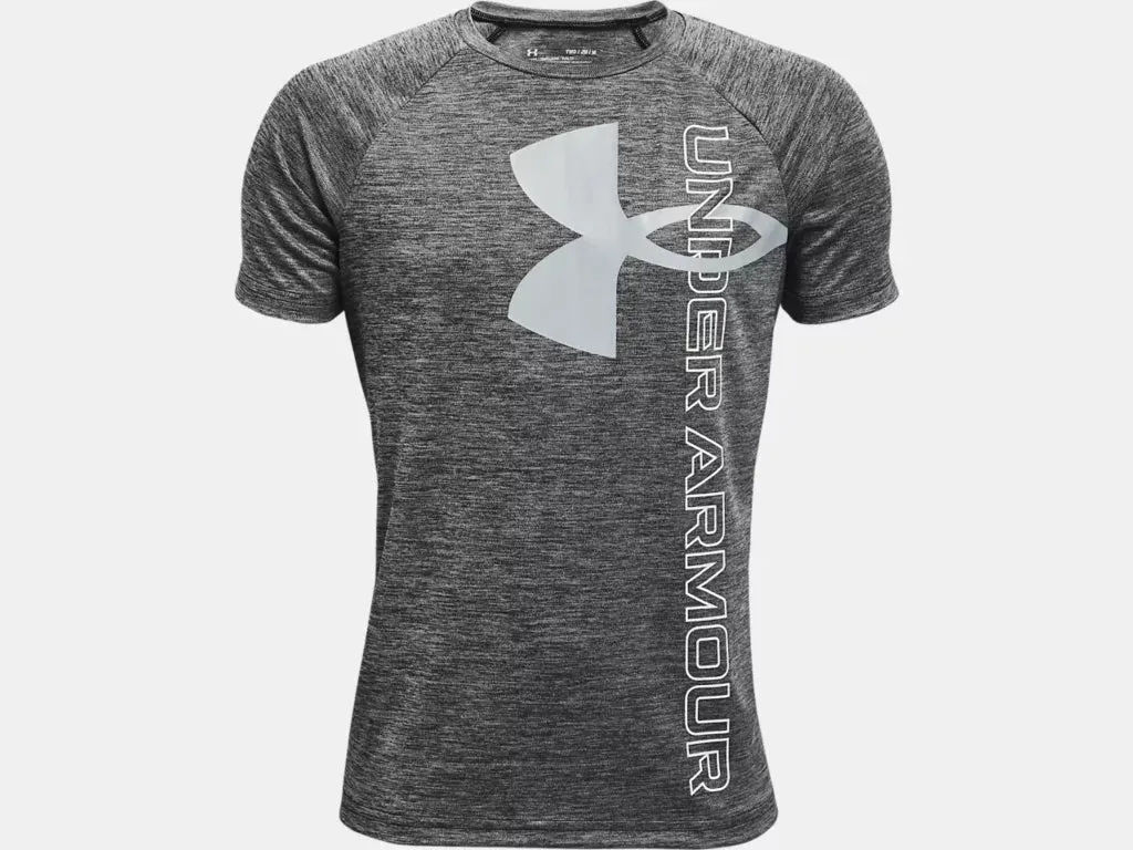 Under Armour Boys Tech Split Log Hybrid SS Tshirt